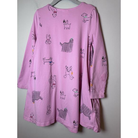 Hanna Andersson Swim Pocket Pink Dog Dress Long Sleeeve Sz 5 - Picture 9 of 9